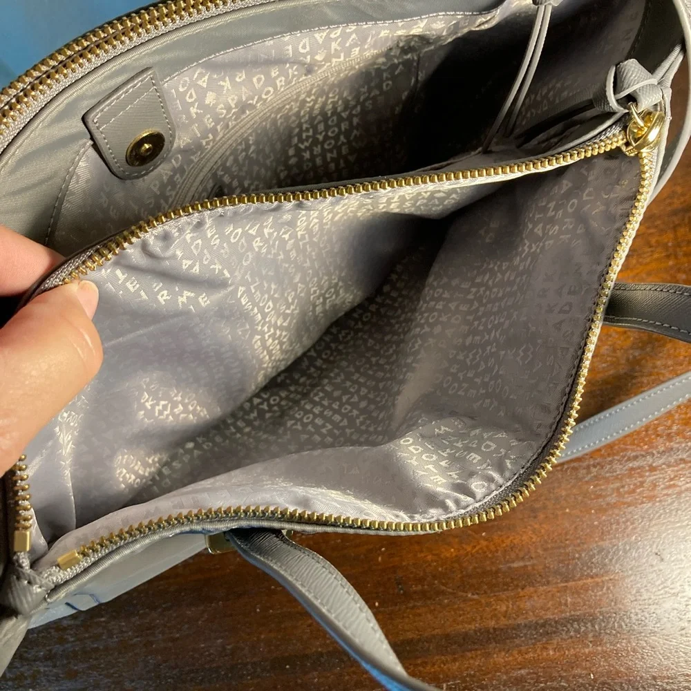 Kate Spade Light Gray Tote Bag